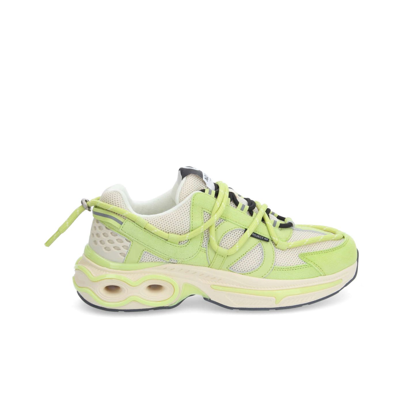 WILLO RUNNER W - MESH/SUEDE - BLANC CASSE/VERT